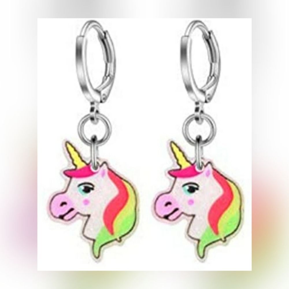 Hypoallergenic Acrylic Dangle Hoop Earrings